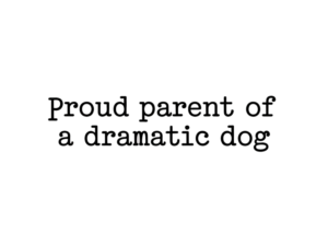 Proud Parent of a Dramatic Dog - DTF Print