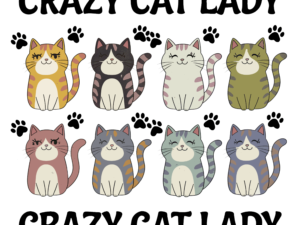 Crazy Cat Lady - DTF Print